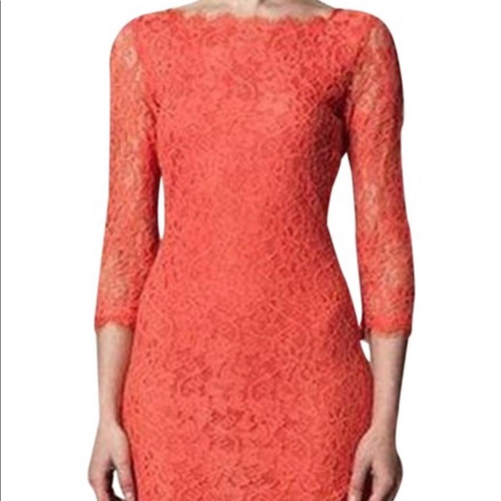 DVF lace mini dress
